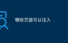 哪些页面可以注入