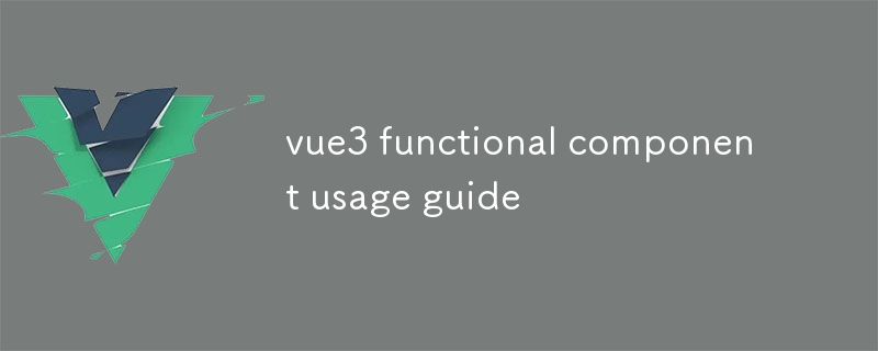 guide d'utilisation des composants fonctionnels vue3