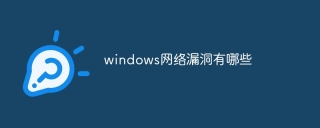 windows网络漏洞有哪些