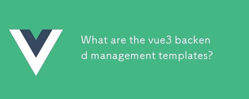 vue3 バックエンド管理テンプレートとは何ですか?