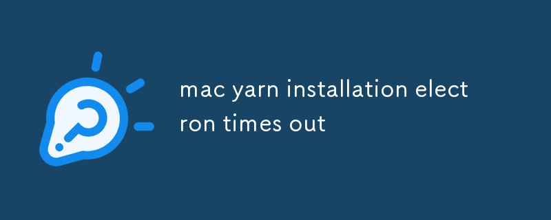 Mac-Garn-Installationselektronenzeitüberschreitung