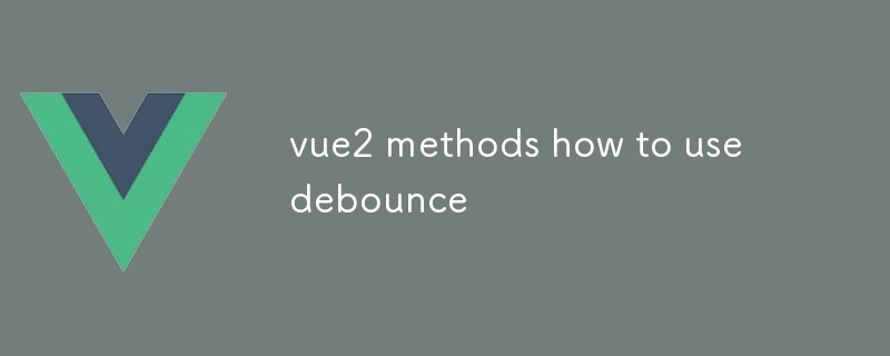 vue2-Methoden zur Verwendung von Debounce