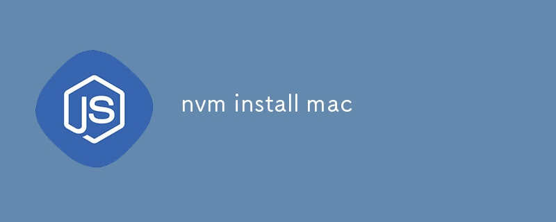 NVM installer Mac