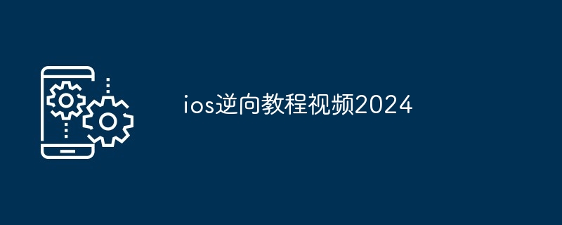 ios逆向教程视频2024