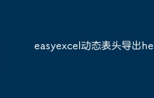 easyexcel动态表头导出head