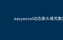easyexcel动态表头填充数据