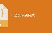 js怎么识别负数
