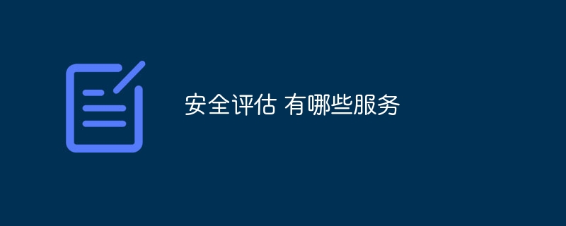 安全评估 有哪些服务