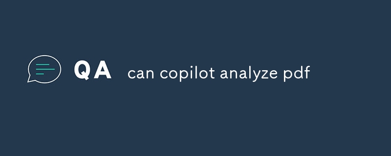 can copilot analyze pdf