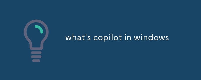 창에 copilot이 뭐야?