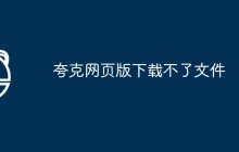 夸克网页版下载不了文件