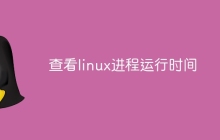 查看linux进程运行时间