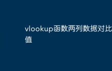 vlookup函数两列数据对比差值