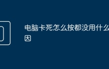 电脑卡死怎么按都没用什么原因