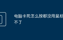 电脑卡死怎么按都没用鼠标动不了