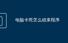 电脑卡死怎么结束程序