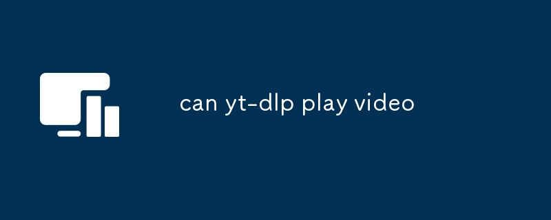 can yt-dlp play video