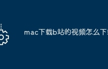 mac下载b站的视频怎么下载