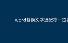 word替换文字通配符一览表