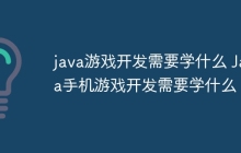 java游戏开发需要学什么 Java手机游戏开发需要学什么