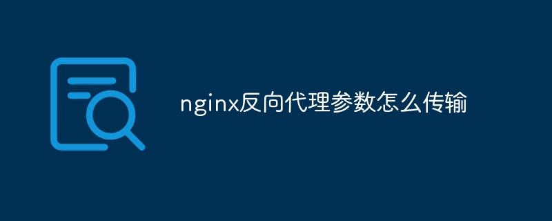 nginx反向代理参数怎么传输