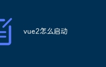 vue2怎么启动