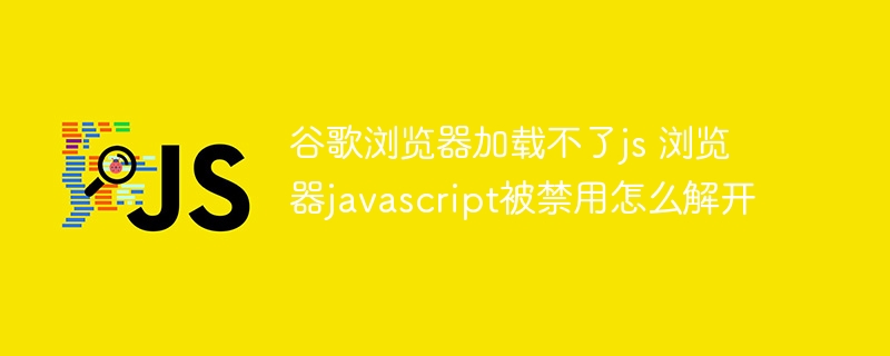 谷歌浏览器加载不了js 浏览器javascript被禁用怎么解开