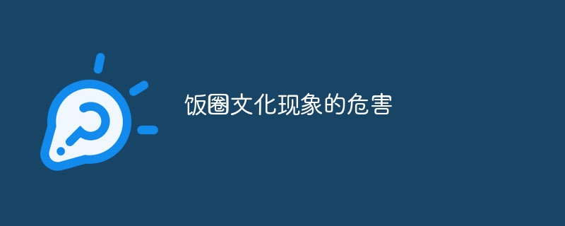 饭圈文化现象的危害