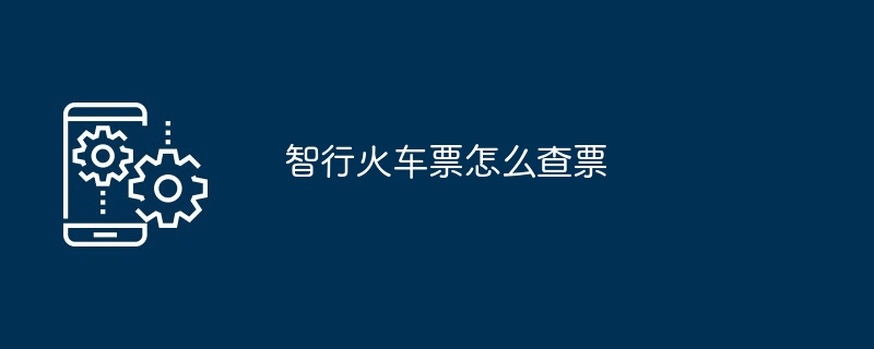 智行火车票怎么查票