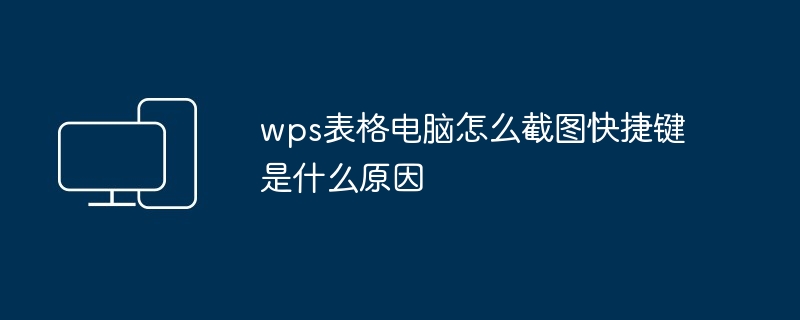 wps表格电脑怎么截图快捷键是什么原因