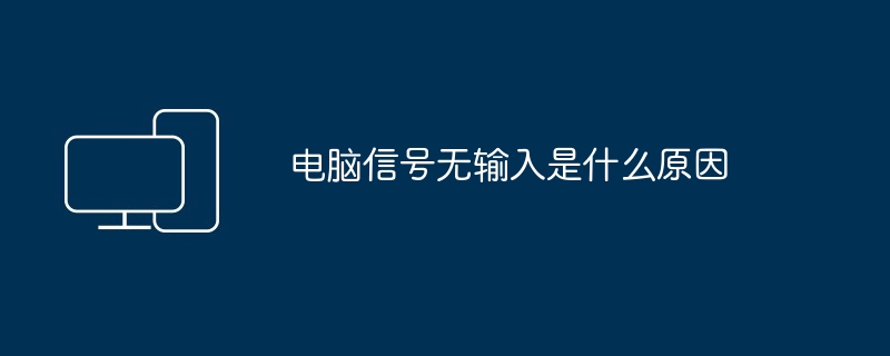 电脑信号无输入是什么原因