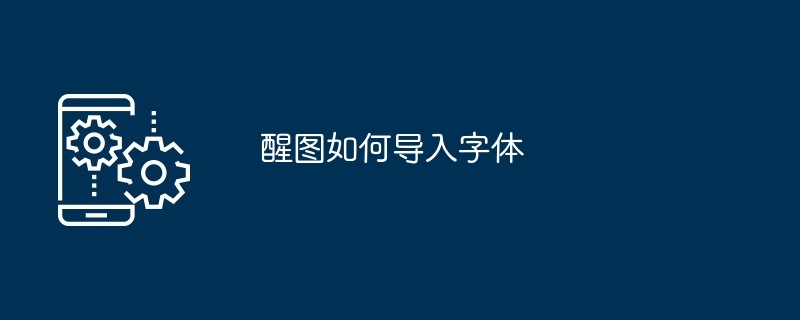 醒图如何导入字体
