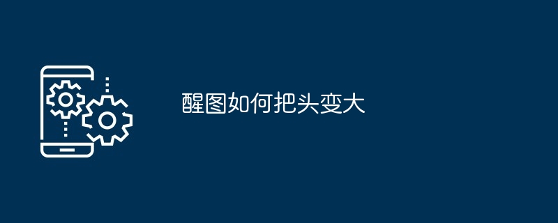 醒图如何把头变大