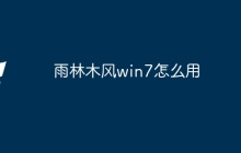 雨林木风win7怎么用