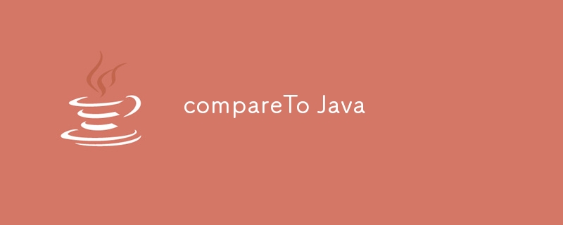 compareTo Java