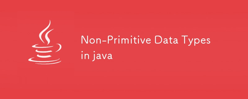 Non-Primitive Data Types in java