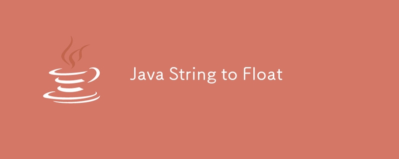 Java String to Float