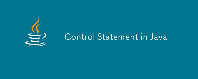 Control Statement in Java