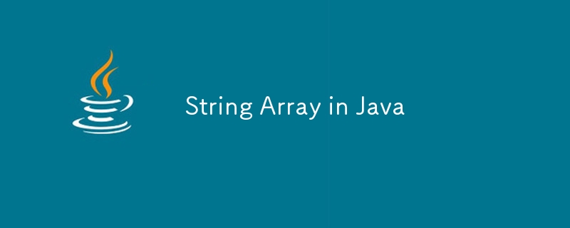 String Array in Java