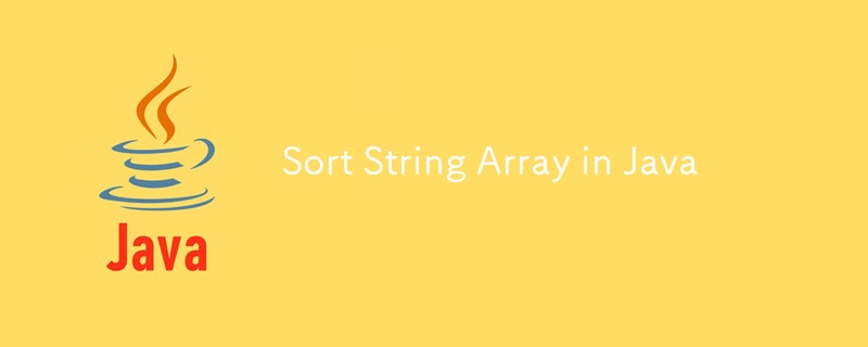 String-Array in Java sortieren