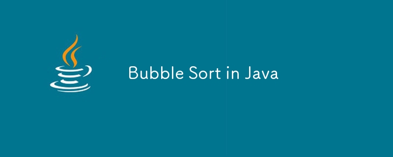 Tri à bulles en Java