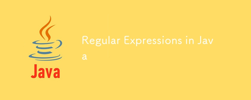 Regular Expressions in Java