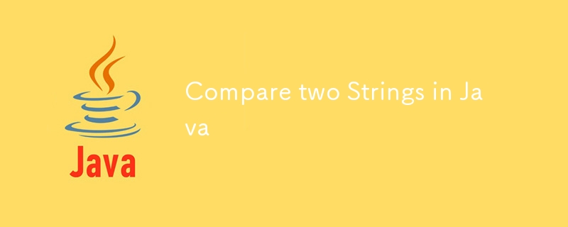 Compare two Strings in Java