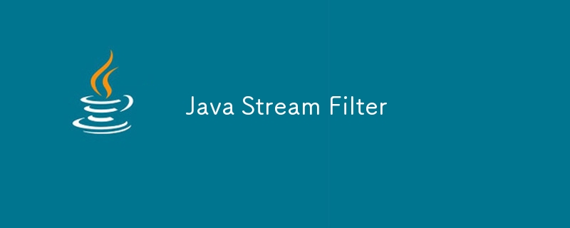 Filtre de flux Java