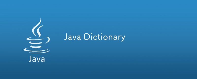 Dictionnaire Java