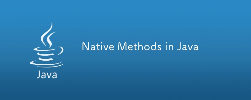 Méthodes natives en Java