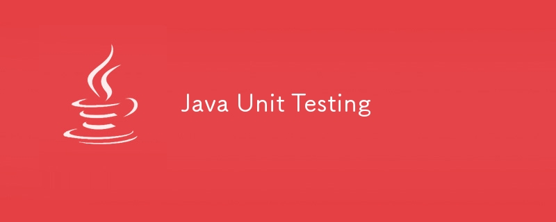 Tests unitaires Java