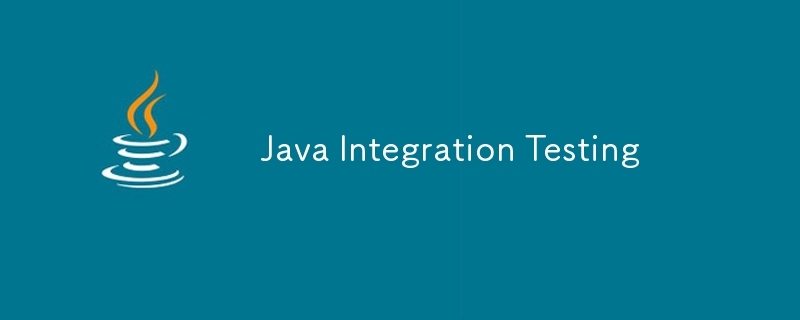 Tests d'intégration Java