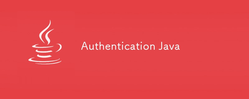 Authentification Java