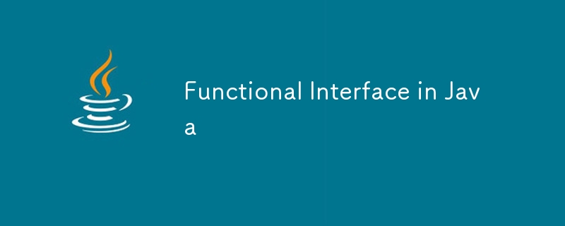 Interface fonctionnelle en Java